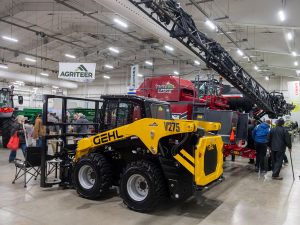 Showroom with new farm equipment during Keystone Farm Show 2025